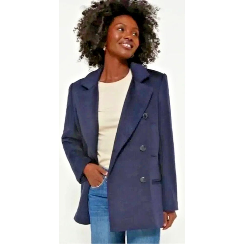 NWT Tuckernuck Navy Kensington Blazer Wool Coat XS